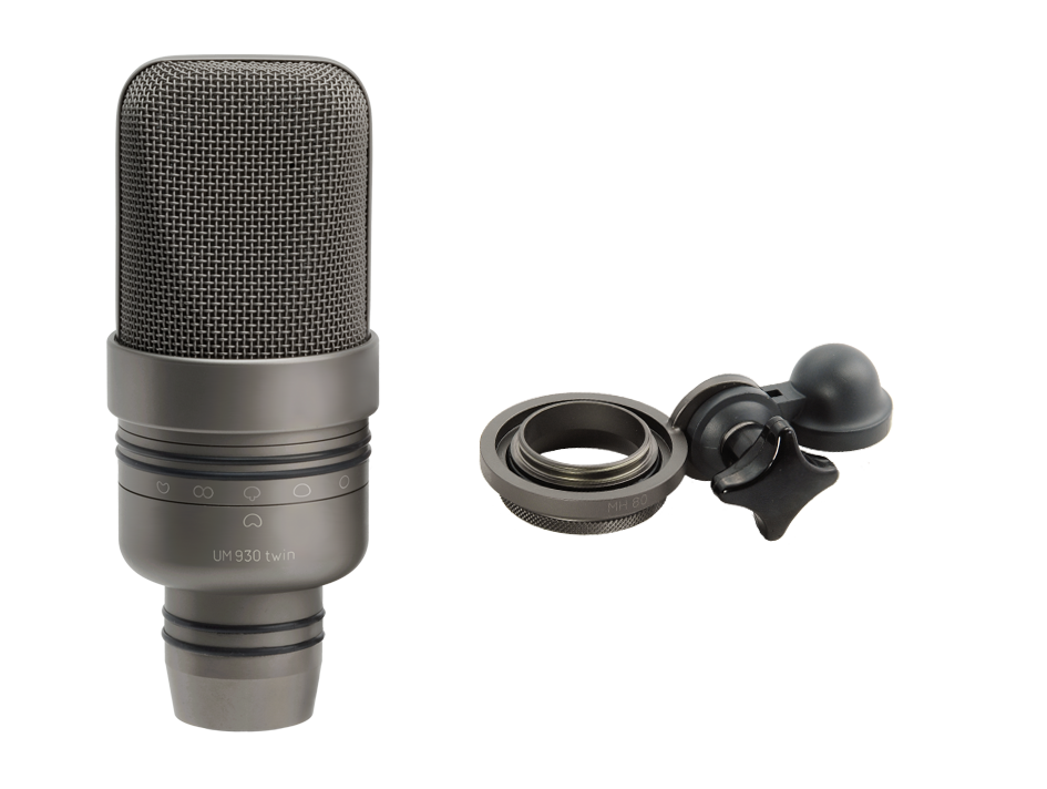 mit Mikrofonhalter MH 80, Mikrofonanschlusskabel C 93.01, im Holzetui 250 mm x 175 mm x 110 mm dunkel bronze